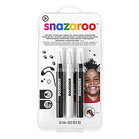 Snazaroo Face Painting Brush Pen 3/Set - Monchromatic