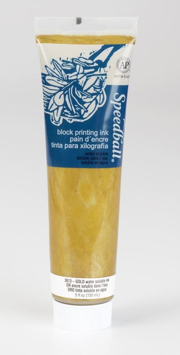 Speedball Block Printing Inks Water-Based 5oz Gold