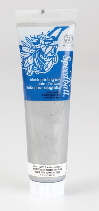 Speedball Block Printing Inks Water-Based 5oz Silver