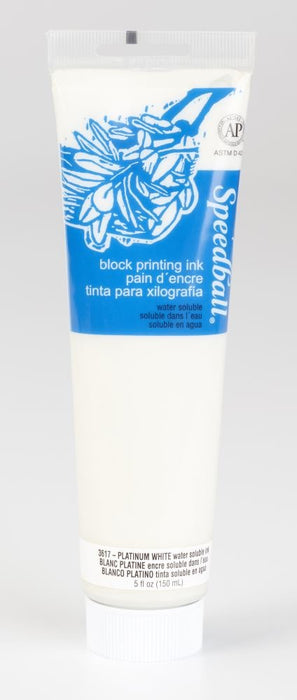 Speedball Block Printing Inks Water-Based 5oz Platinum White