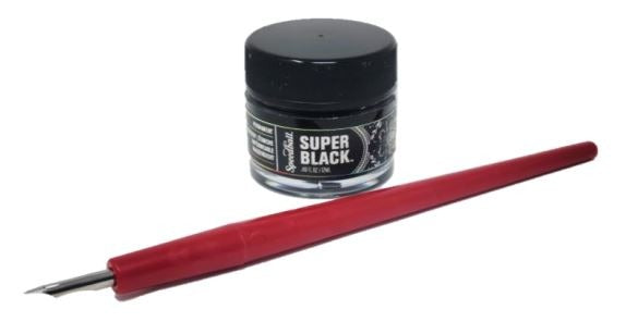 Speedball Pen & Super Black India Ink Set