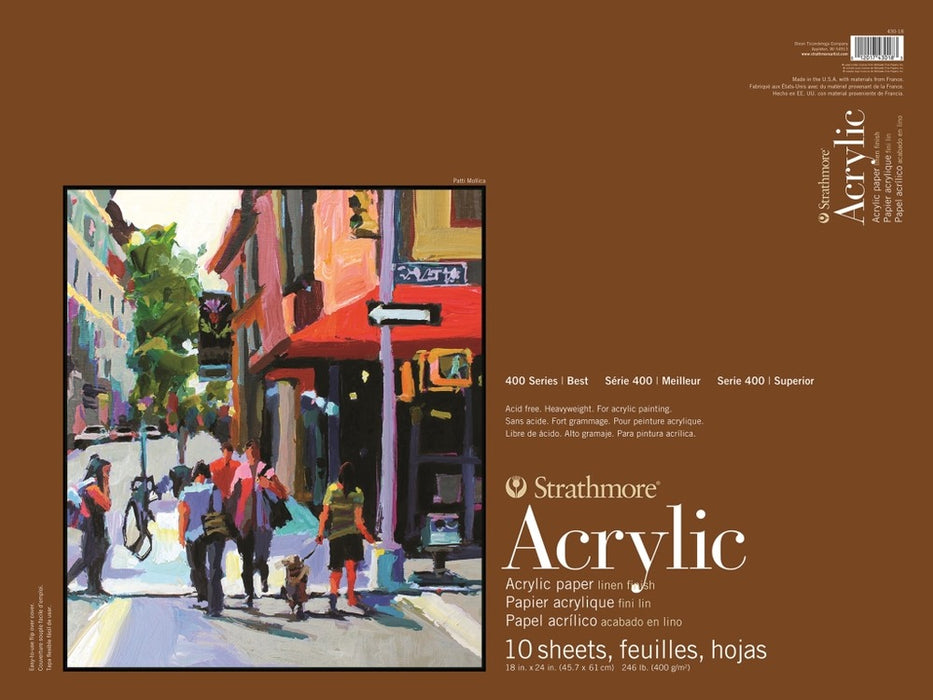 Strathmore Acrylic Paper Pad 400 Series - 18x24