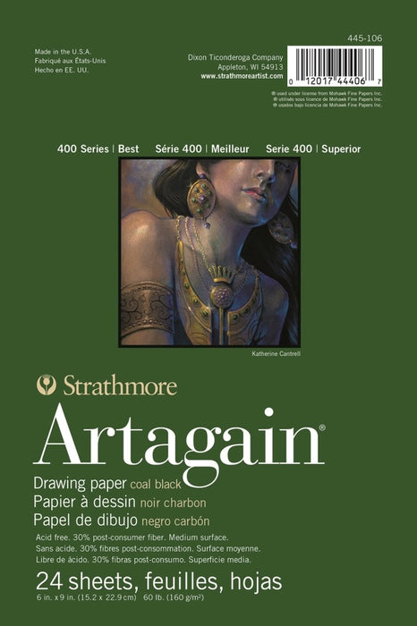 Strathmore Artagain Drawing Paper Pad 400 Series 6x9 Black