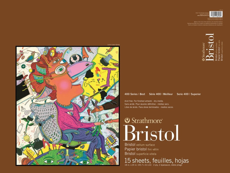 Strathmore Bristol Paper Pads Series 400 - Vellum 18x24