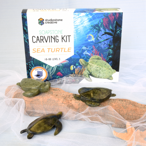 Studiostone Creative - Sea Turtle Soapstone Carving Kit