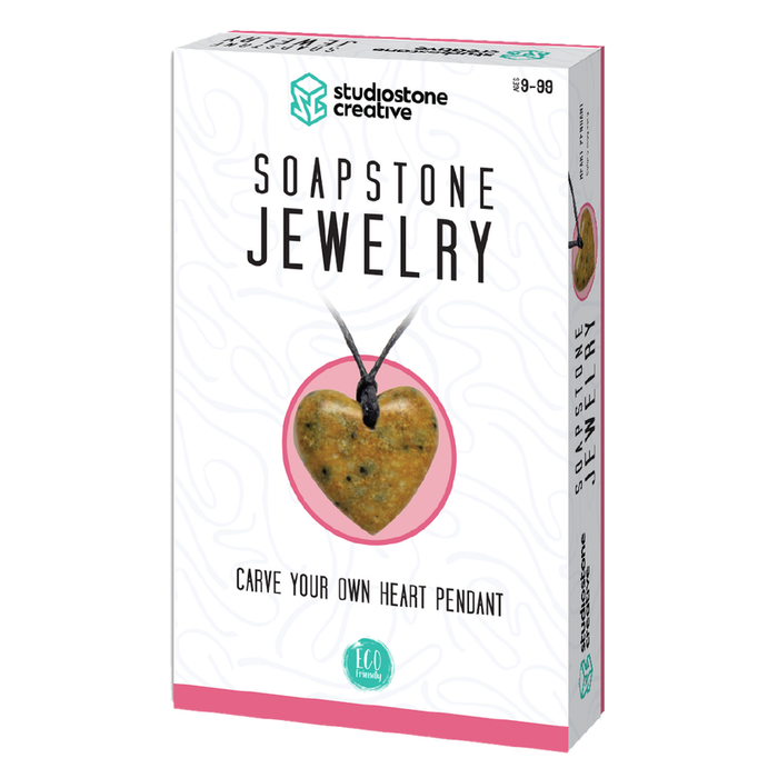 Studiostone Creative - Heart Soapstone Pendant Carving Kit