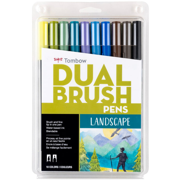 Tombow Dual Brush Pen Set 10pk - Landscape