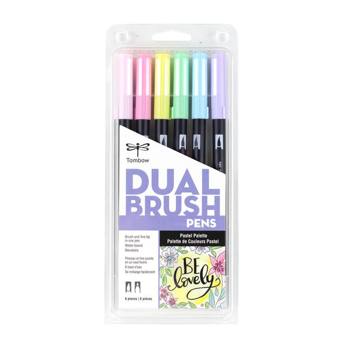 Tombow Dual Brush Pen Set 6pk - Pastel