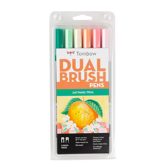 Tombow Dual Brush Pen Set 6pk - Just Peachy
