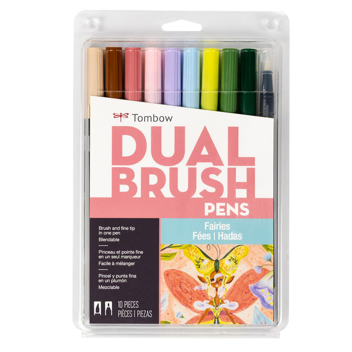 Tombow Dual Brush Pen Set 10pk - Fairies
