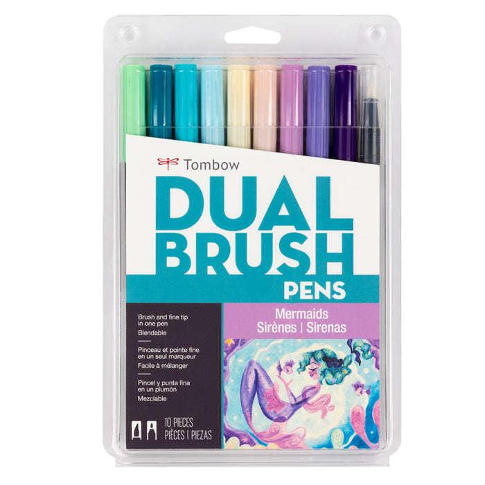 Tombow Dual Brush Pen Set 10pk - Mermaids