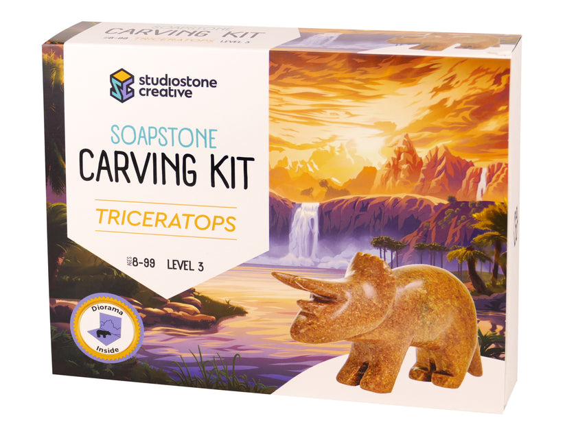 Studiostone Creative - Triceratops Soapstone Carving Kit