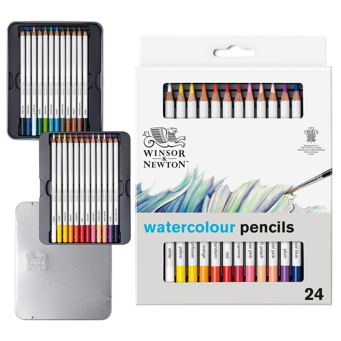 Studio Collection Watercolour Pencil Tin, 24 Piece