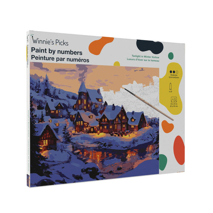 Winnie's Picks Paint By Number Framed - Twilight in Winter Hollow