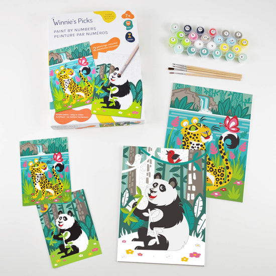 Winnie's Picks - Kids Paint by Number - Panda & Leopard