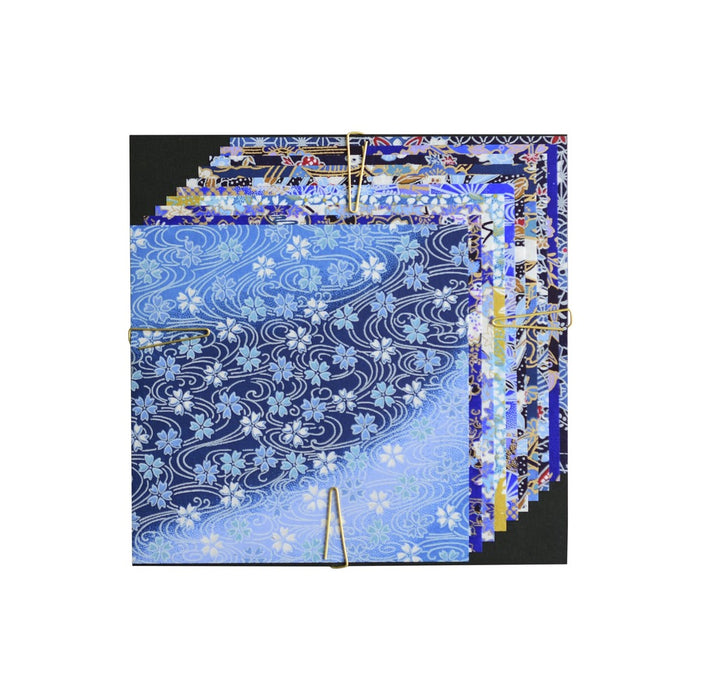 Yasutomo Origami Japanese Prints - Yuzen Blue 4 5/8 12 Sheets