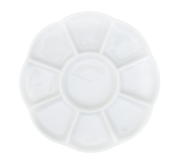 Yasutomo Porcelain Palette, 5 1/4" x 1/2" - 9 Sections