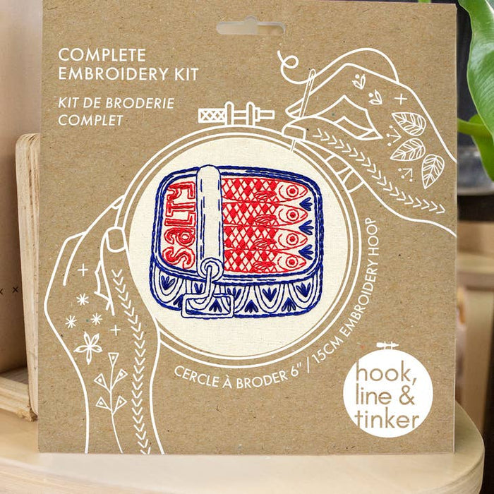 Hook, Line & Tinker Embroidery - Canned Sardines