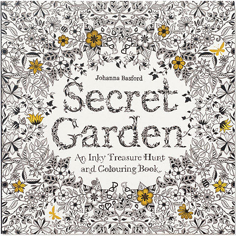 Chronicle Book Secret Garden Inky Treaure Hunt Colouring Book