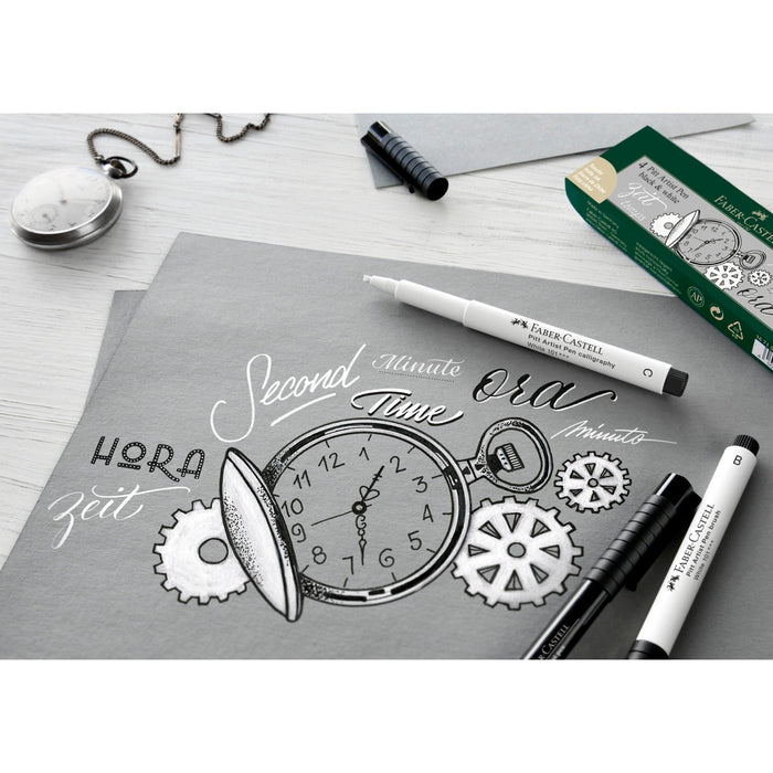 Faber-Castell PITT Artist Pen Black & White Wallet/4