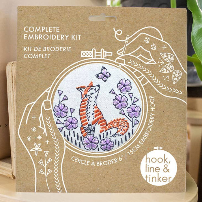 Hook, Line & Tinker Embroidery - Fox in Flox