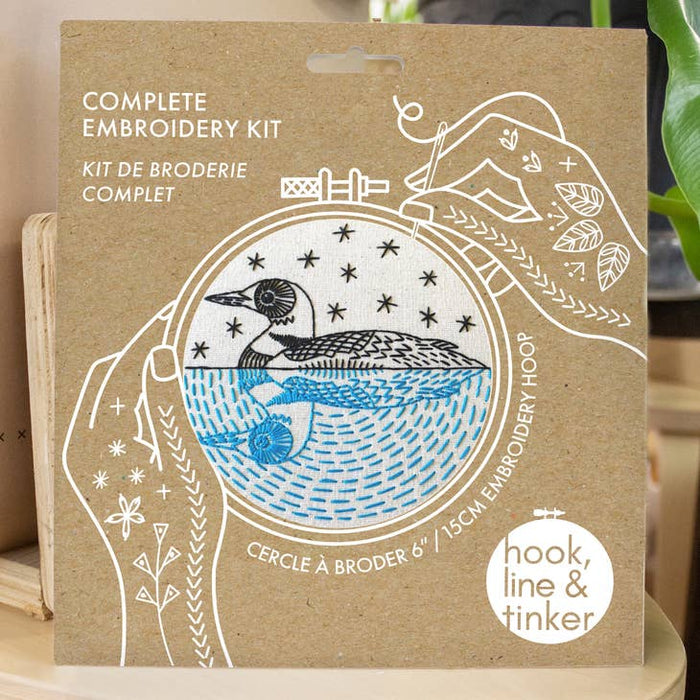 Hook, Line & Tinker Embroidery - Loon