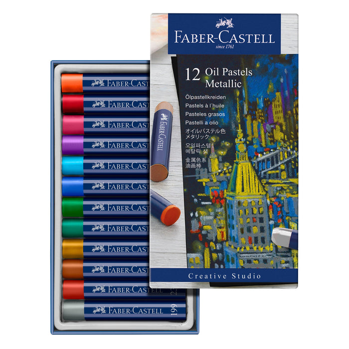 Faber-Castell Creative Studio Oil Pastels 12/Set Metallics