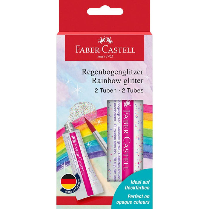 Faber-Castell Glitter Rainbow Tube 12ml 2/Pk