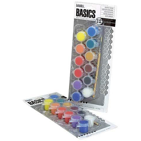 Liquitex BASICS 12-Color Acrylic Paint Pots Set