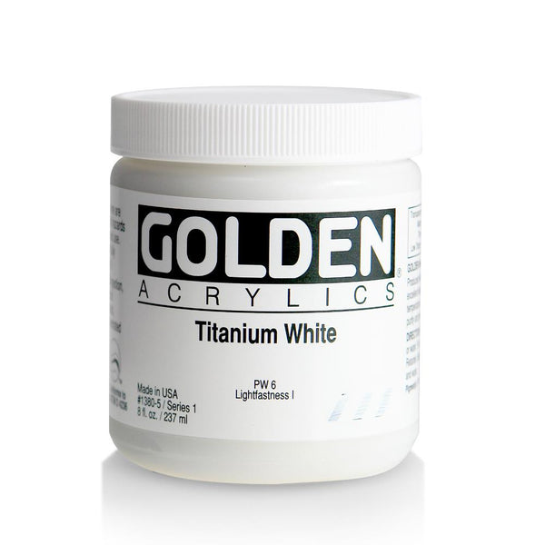 8oz Golden Heavy Body Acrylic - Titanium White