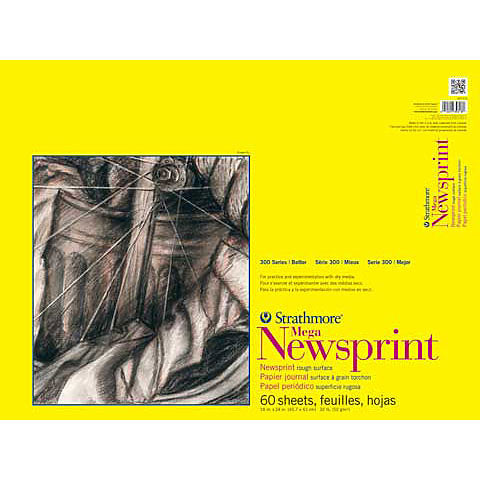 Strathmore Newsprint Paper Pads Mega 18x24 60 Sheets