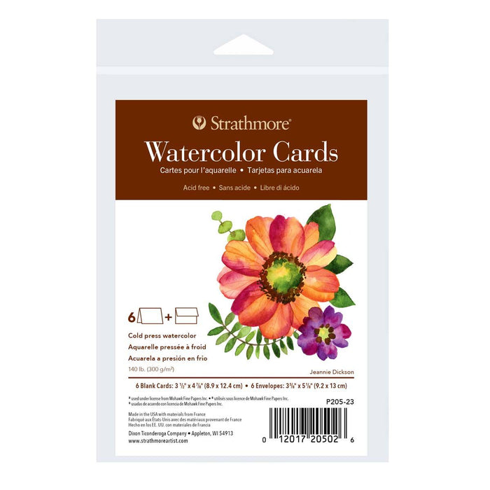 Strathmore Watercolour Announcement Cards and Envelopes - 6pk