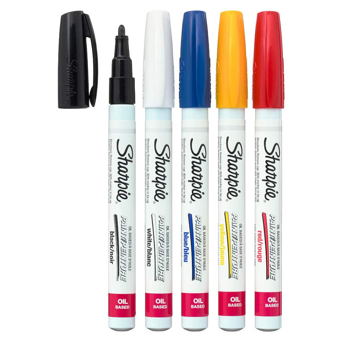 Sharpie Paint Marker 5/Set Fine - Basic