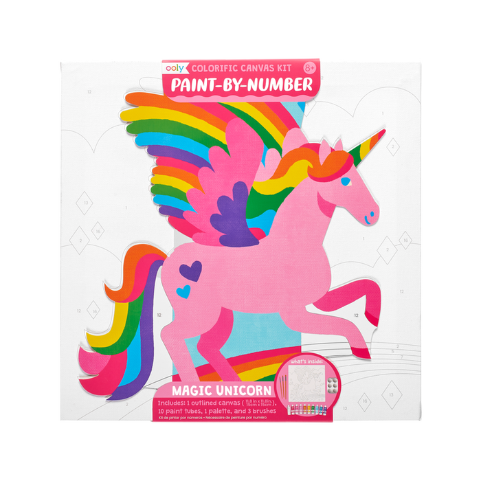 Ooly - Colorific Canvas Paint by Numbers - Magic Unicorn