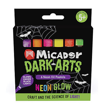 Micador Dark Arts Neon Glow Oil Pastels 6/Set