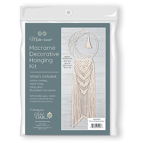 Make-rame Moon Dreamcatcher Macrame Wall Hanging Kit