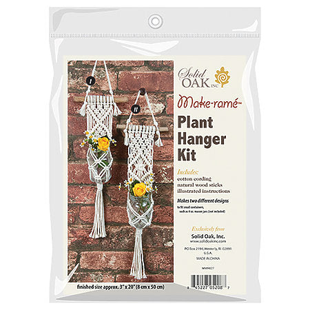 Make-rame Two Mini Hangers Macrame Plant Hanger Kit.