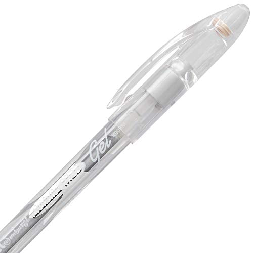 Pental Sunburst Gel Permanent Metallic Silver Ink Gel Pen