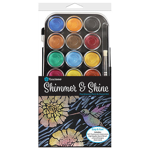 Yasutomo Shimmer & Shine Pearlescent Paint & Stencil Kit