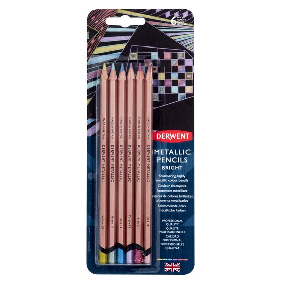 Derwent Metallic Pencils Bright Set/6