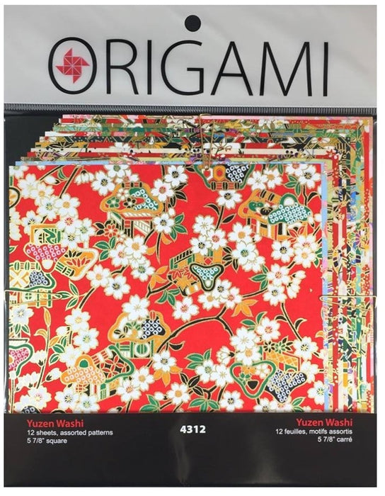 Yasutomo Origami Japanese Prints - Yuzen Red 5 7/8 12 Sheets