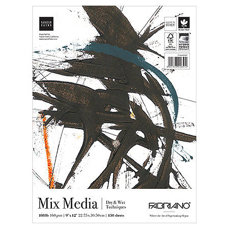 Fabriano Studio Mixed Media Fat Pad 9x12 150 Sheets