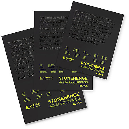 Stonehenge Aqua Black Watercolor Pads 5x7