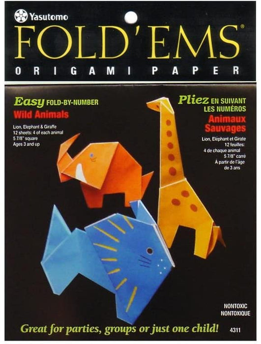 Yasatomo Fold ems Origami Paper Project Pack - African Animals