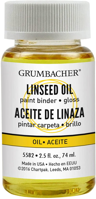 Grumbacher Linseed Oil - 2.5oz Canadian Label