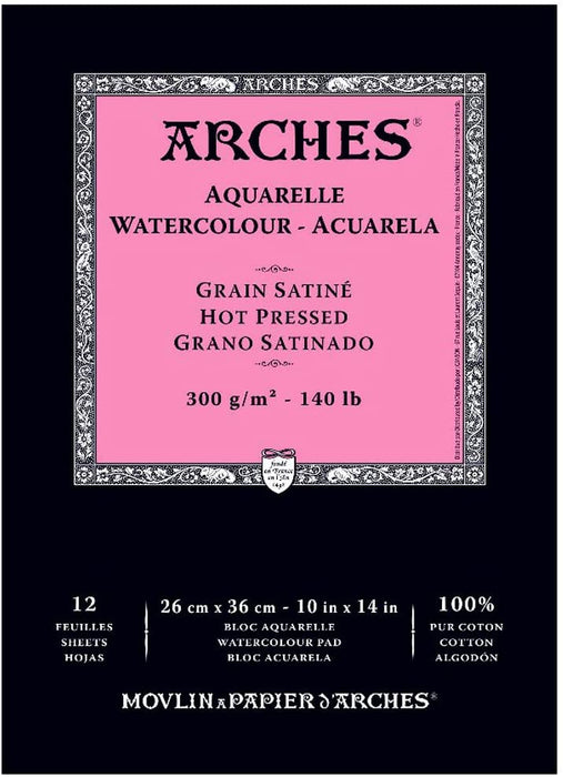 Arches Watercolour 100% Cotton Hot Press 10x14