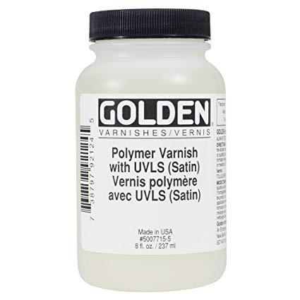 Golden 8oz Polymer Varnish w/UVLS Satin