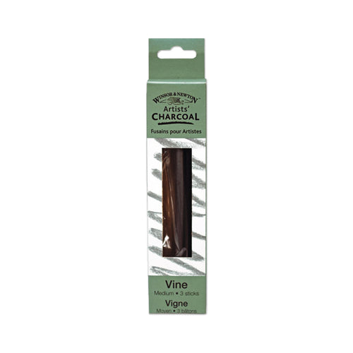 Winsor & Newton Charcoal Sticks, Vine Charcoal 3/Sk Medium
