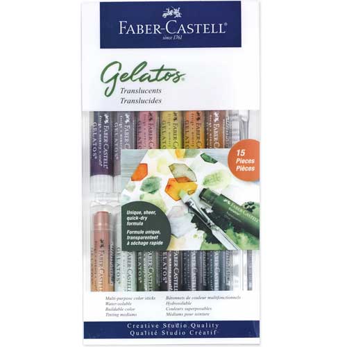 Faber-Castell Watersoluble Crayons Gelatos Set/15 Translucents