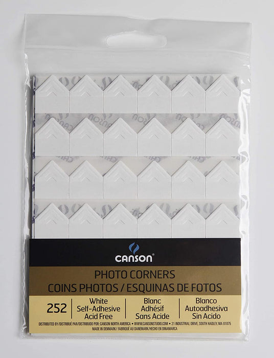Canson Self-Adhesive Photo Corner Sheets - White